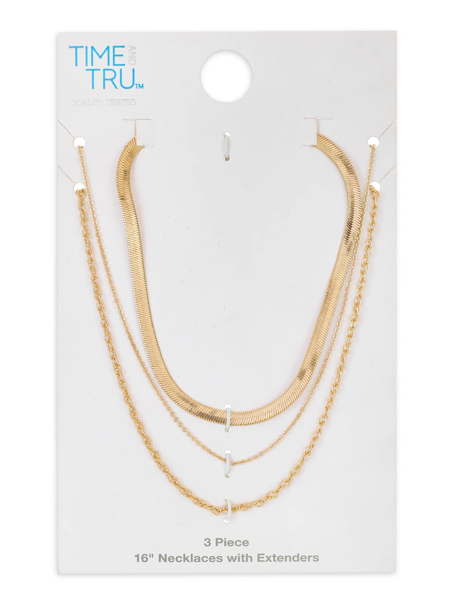 Women'S Gold Chain Necklace Set, 3 Pieces