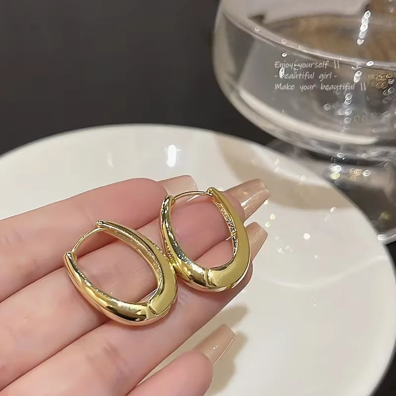 2023 Hot Sale Fashion Metal Hoop Earrings for Woman Vintage Doop Earring Trend Classic Party Wedding Ear Buckle Jewelry Gift